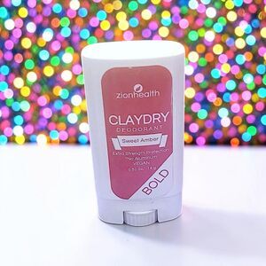Zion Health Clay Dry Bold Mini Deodorant in Sweet Amber - 0.5 oz New Without Box